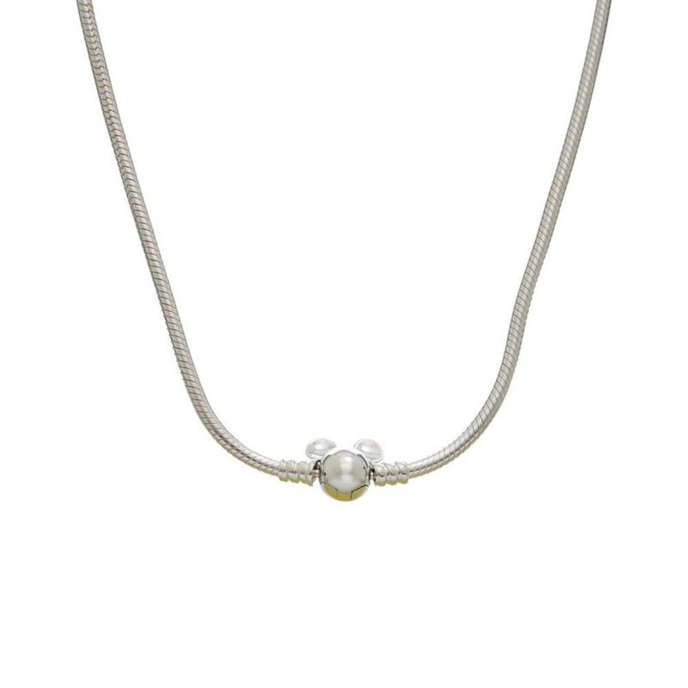 Pandora X Disney Silver Mickey Mouse Snake Chain Necklace